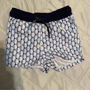 OBAIBI Baby Swim Shorts Trunks 18 Month Light Blue White Geometric France French